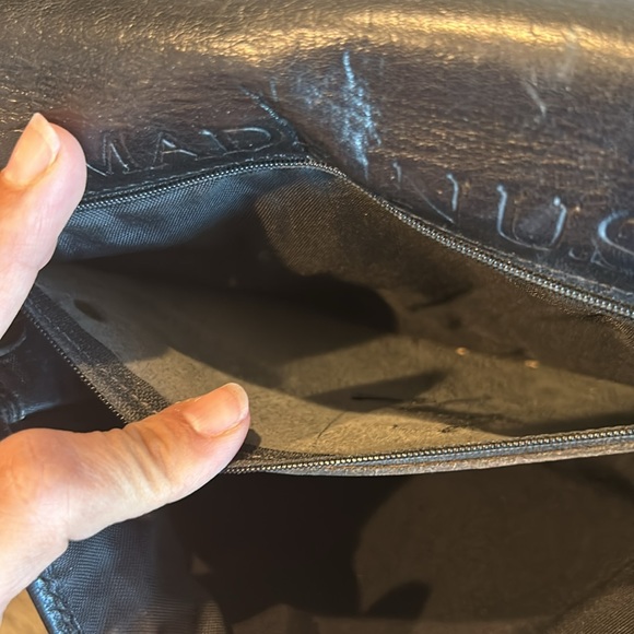 Brahmin all leather vintage crossbody bag in black - Picture 11 of 16